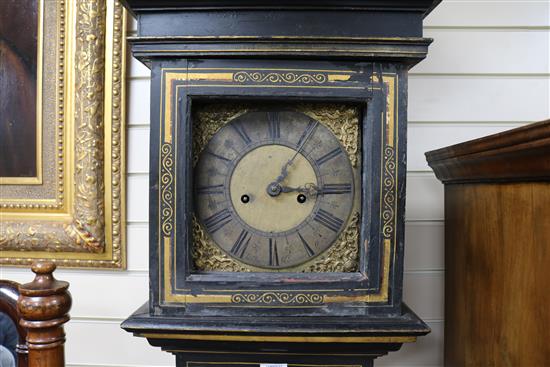 A Chinoiserie longcase clock W.46cm